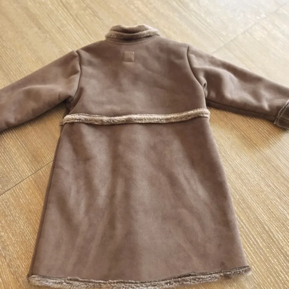 Baby Gap Faux Suede Coat with Faux Fur Lining Mid Length Size 4XL 4 Years